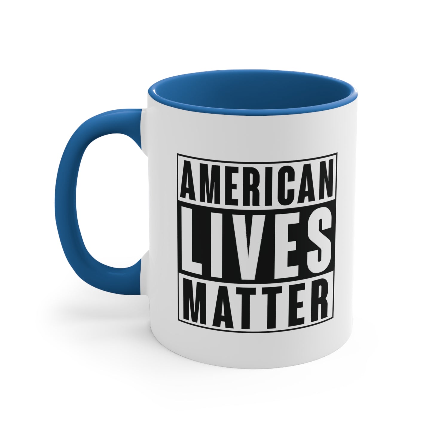 American Lives Matter White Accent Mug