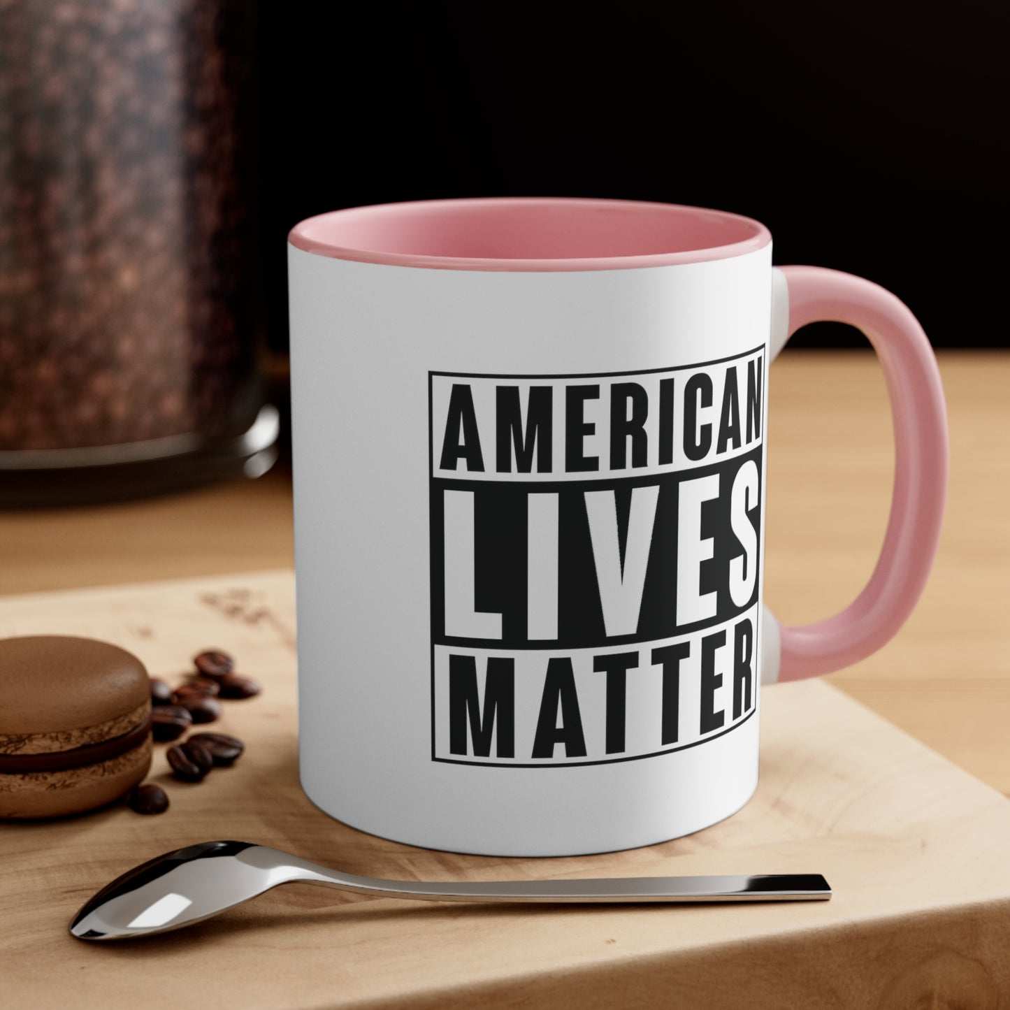 American Lives Matter White Accent Mug