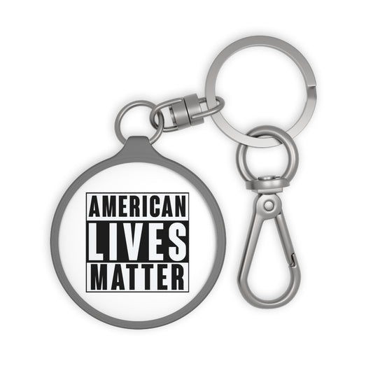 American Lives Matter Black Print Key Ring