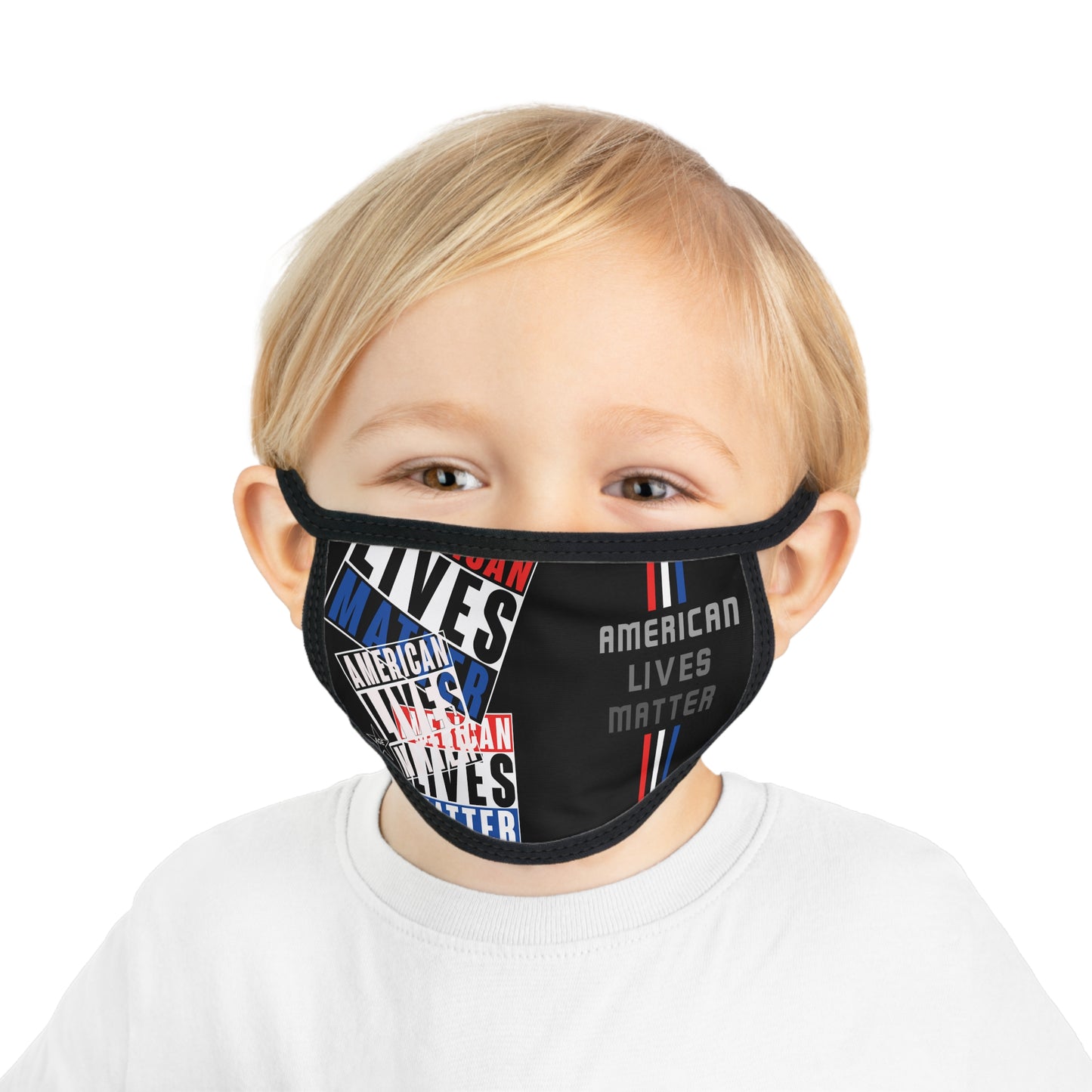 ALM Stand Together Gray Fade Kids Face Mask
