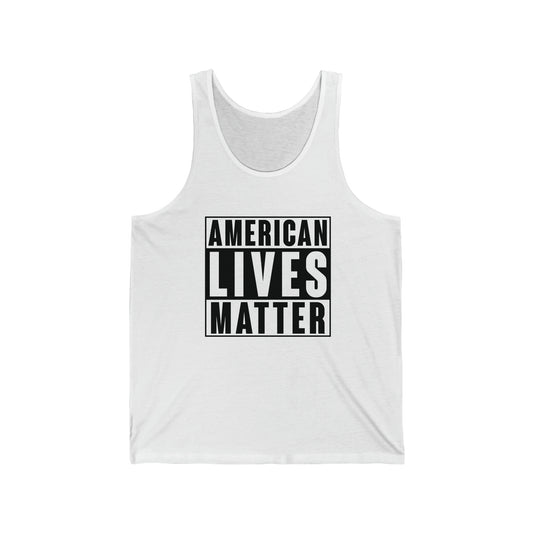 American Lives Matter Black Print Tank Top