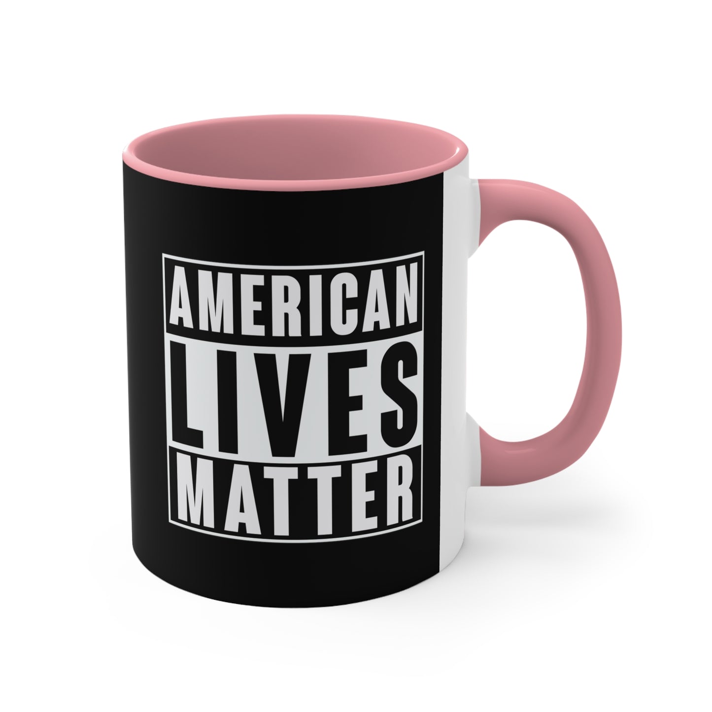 American Lives Matter Black Accent Mug